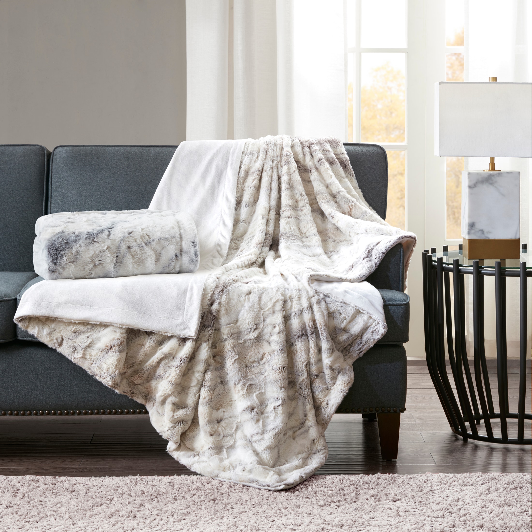 Hadley Faux Fur Throw Value City Furniture