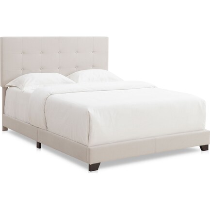 Hadley King Upholstered Bed - White