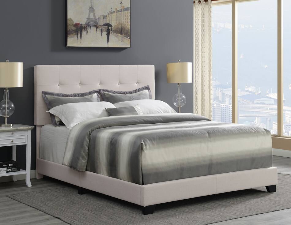 Hadley King Upholstered Bed White Value City Furniture