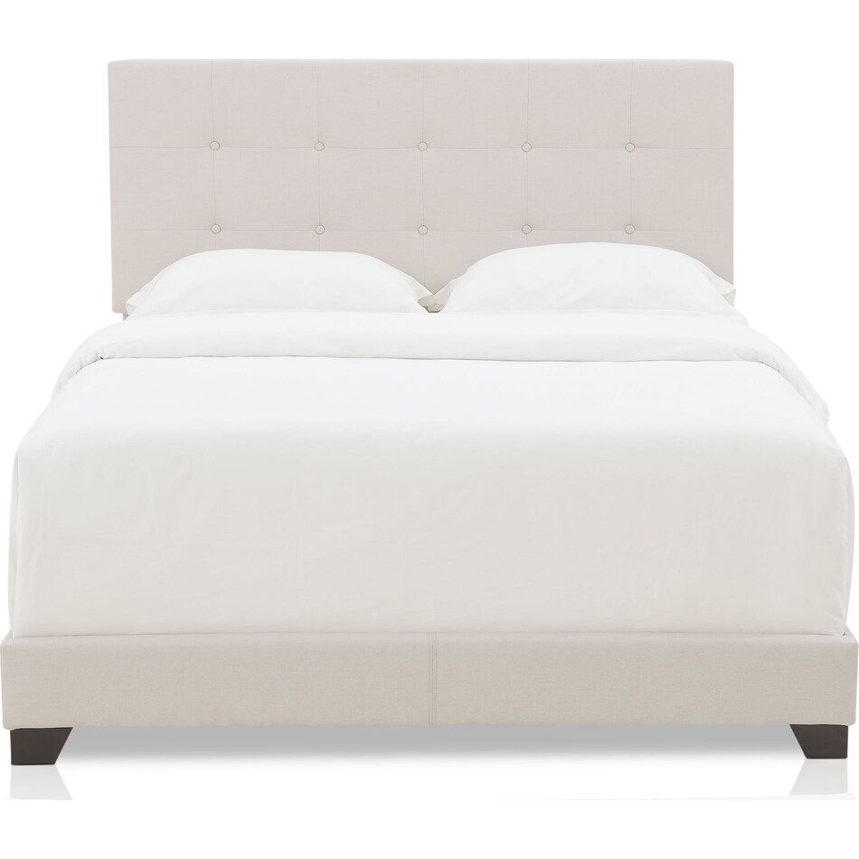 Hadley King Upholstered Bed - White | Value City Furniture