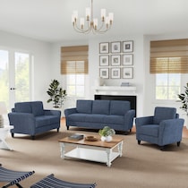 hagen blue loveseat   