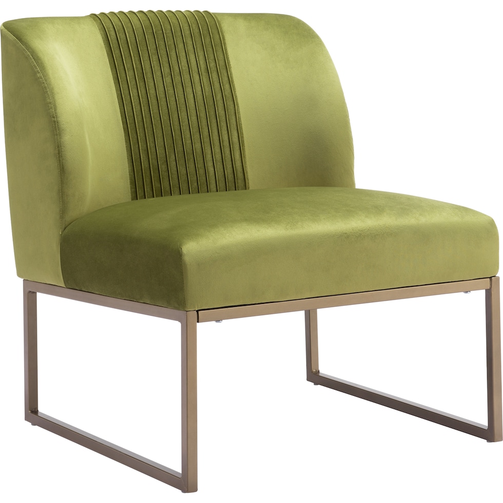 haines green accent chair   