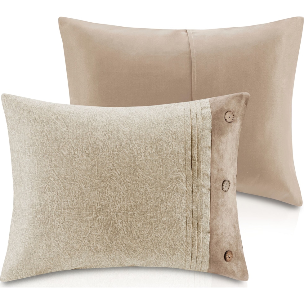 haisley light brown california king bedding set   