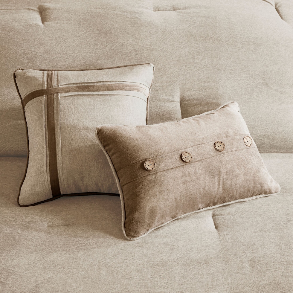 haisley light brown california king bedding set   
