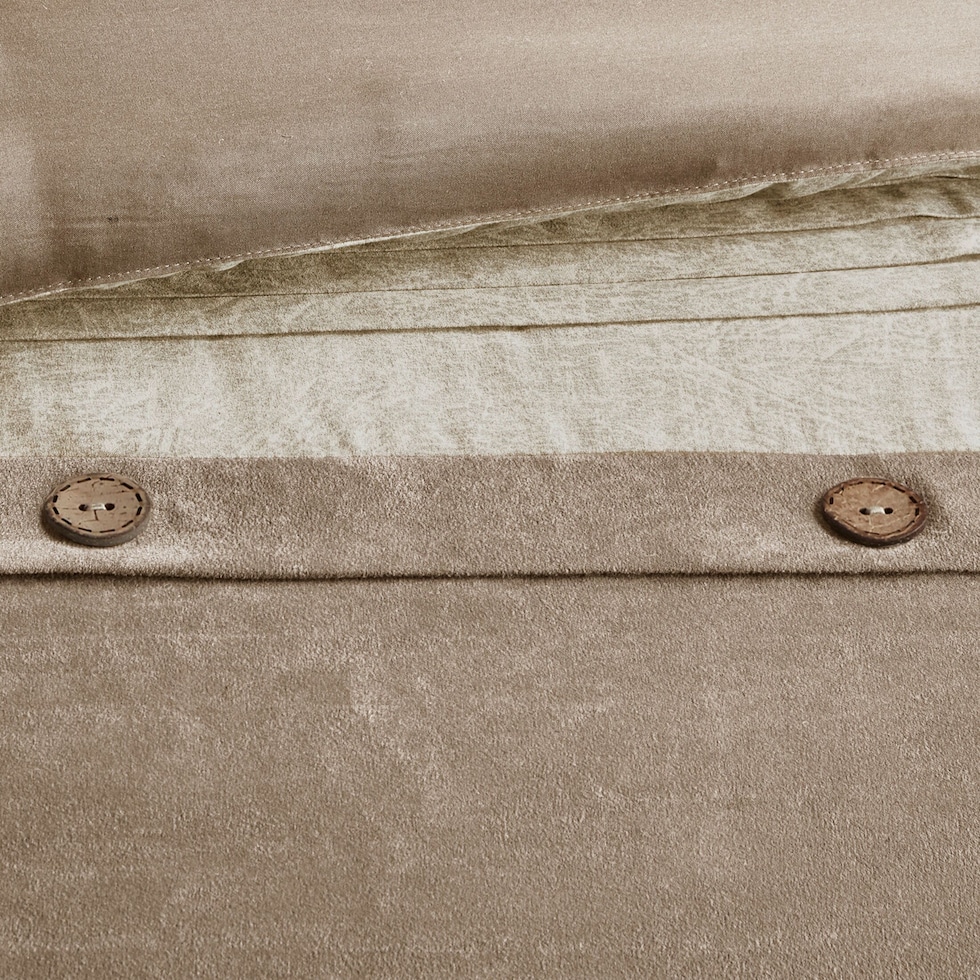 haisley light brown california king bedding set   