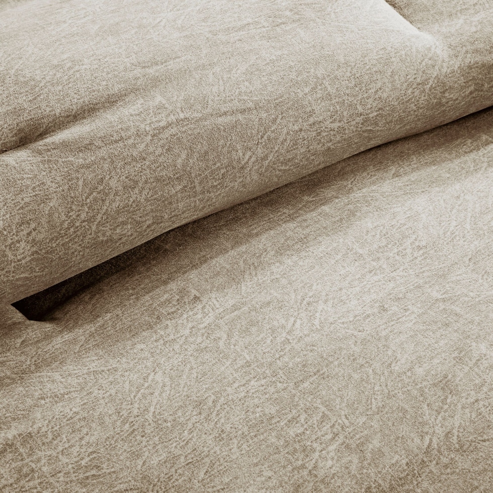 haisley light brown california king bedding set   