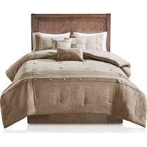 haisley light brown king bedding set   