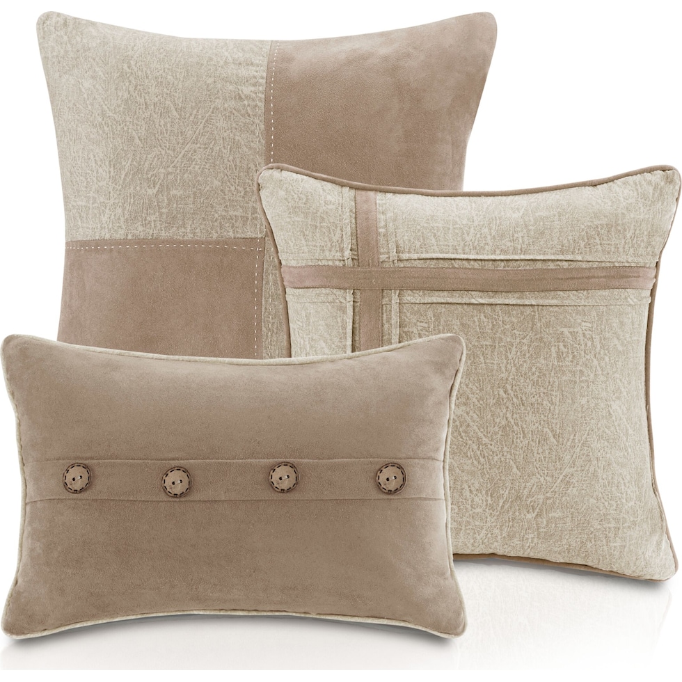 haisley light brown king bedding set   