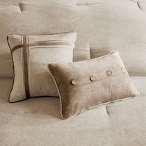 haisley light brown king bedding set   