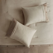haisley light brown queen bedding set   