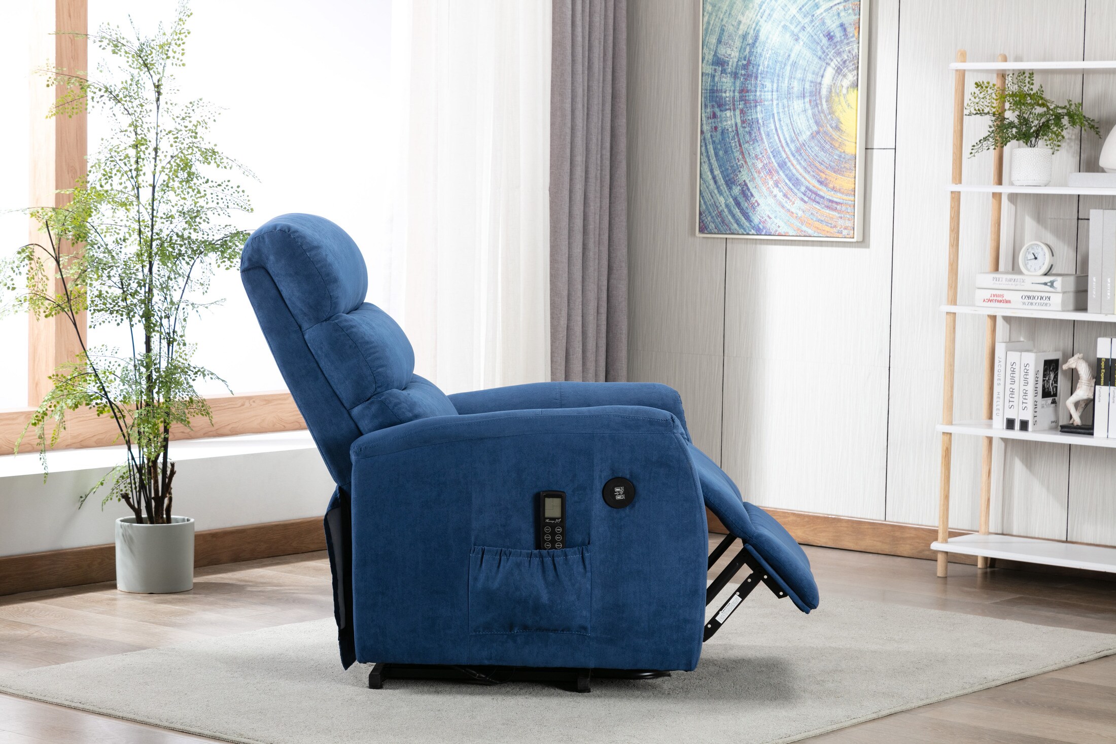 blue lift recliner