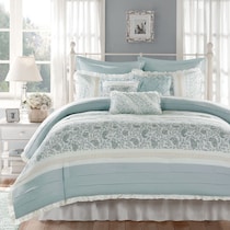 hali blue california king bedding set   