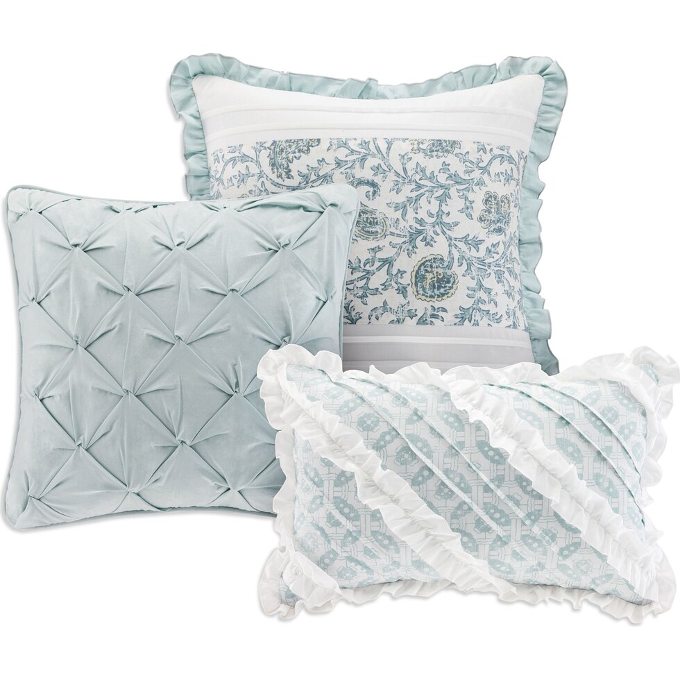 hali blue california king bedding set   