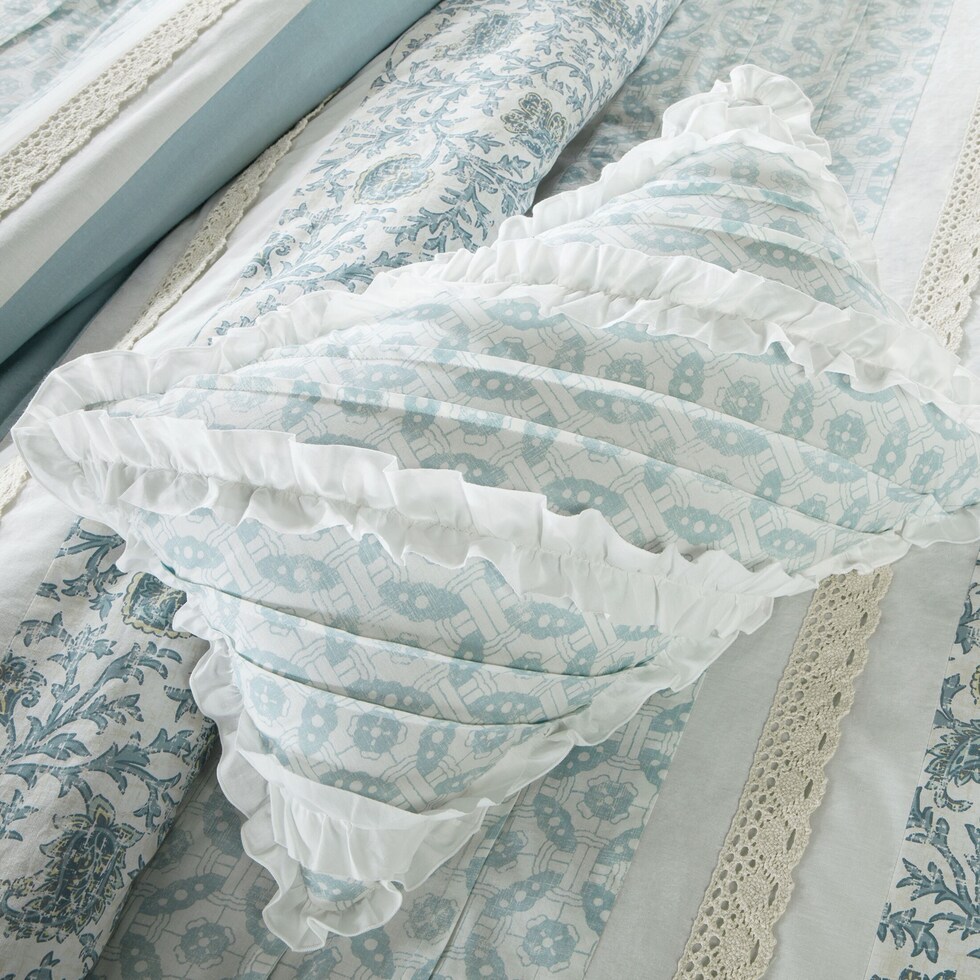 hali blue california king bedding set   
