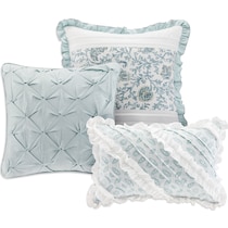 hali blue full queen bedding set   