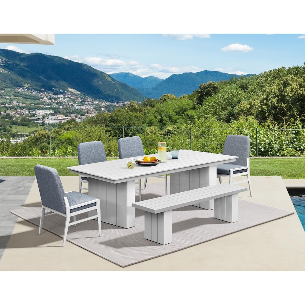 halifax white  pc outdoor dining   