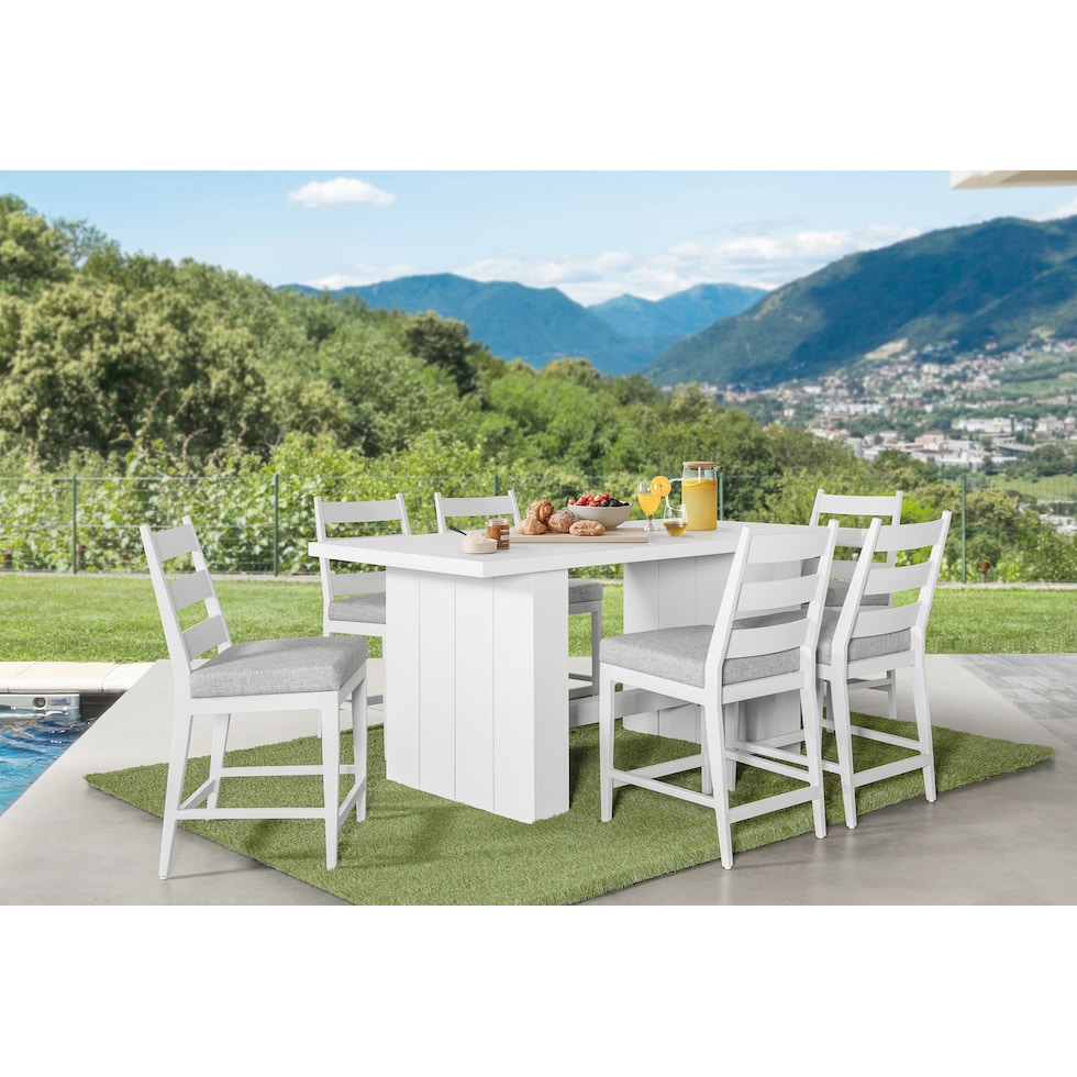 halifax white  pc outdoor dining   