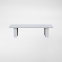 halifax white outdoor dining bench   
