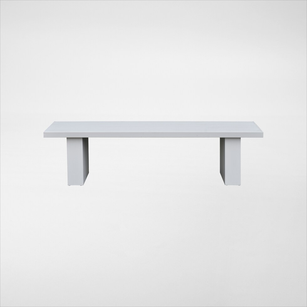 halifax white outdoor dining bench   