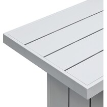 halifax white outdoor dining bench   
