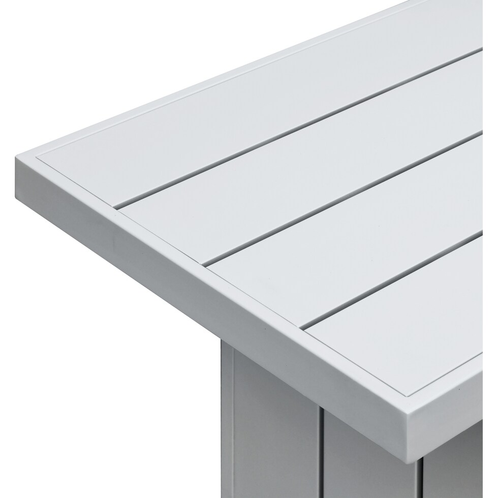 halifax white outdoor dining bench   