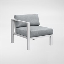 halifax white outdoor sectional set   