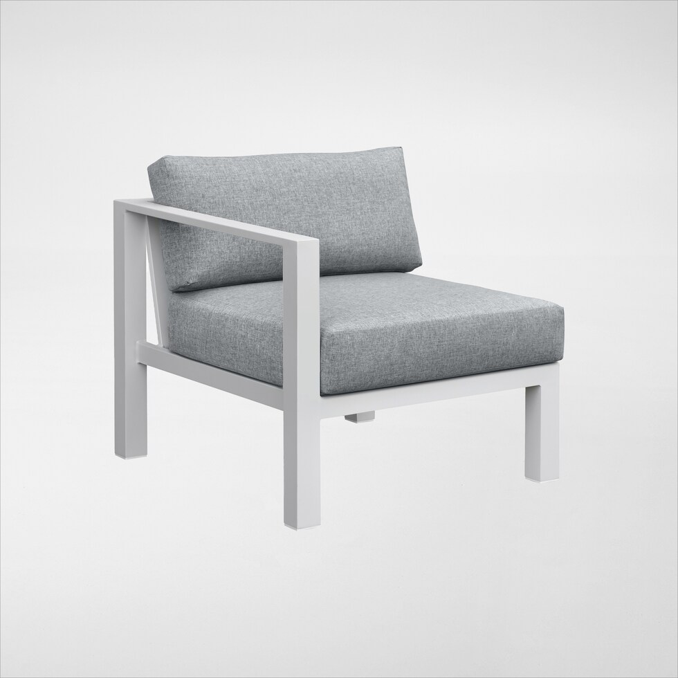 halifax white outdoor sectional set   