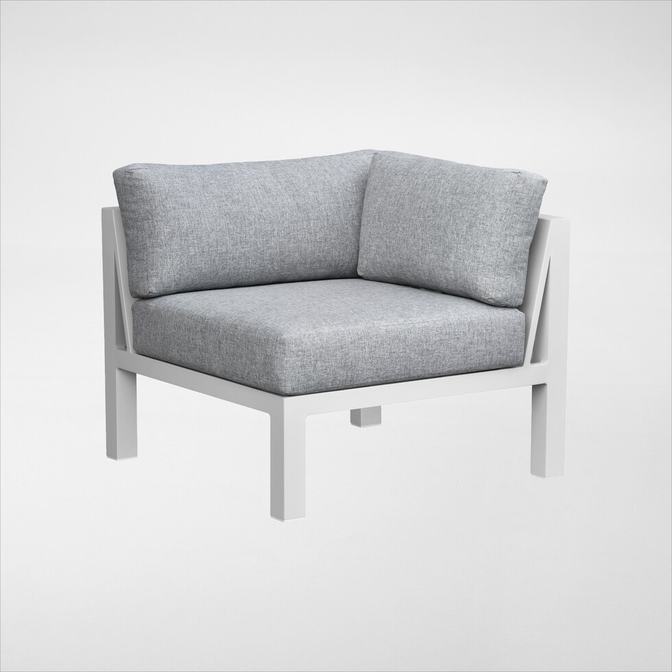 halifax white outdoor sectional set   