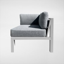 halifax white outdoor sectional set   