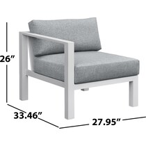 halifax white outdoor sectional set   