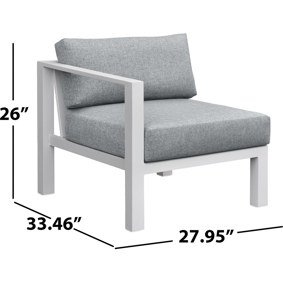 halifax white outdoor sectional set   