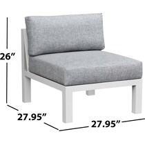halifax white outdoor sectional set   