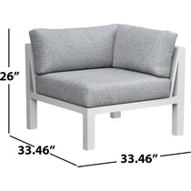 halifax white outdoor sectional set   