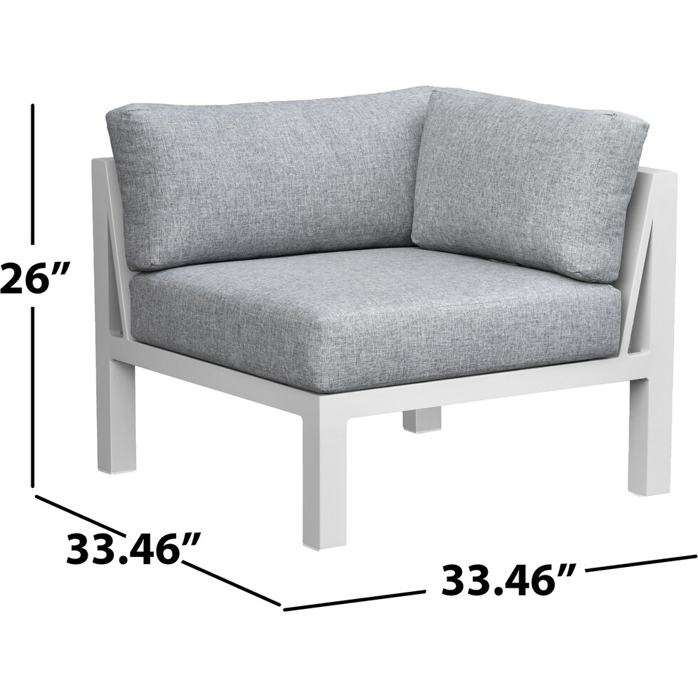 halifax white outdoor sectional set   