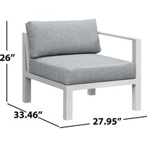 halifax white outdoor sectional set   