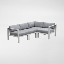 halifax white outdoor sectional   