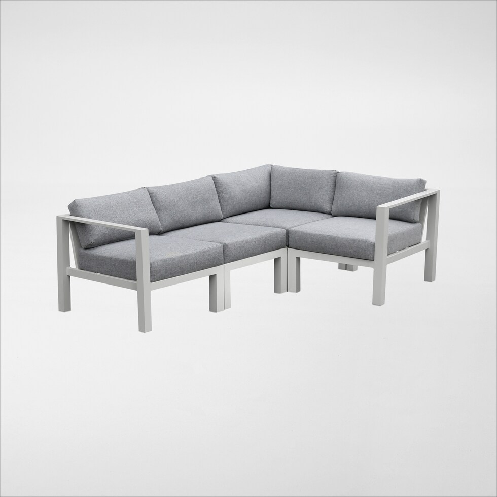 halifax white outdoor sectional   