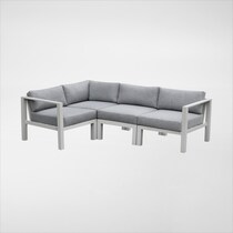 halifax white outdoor sectional   