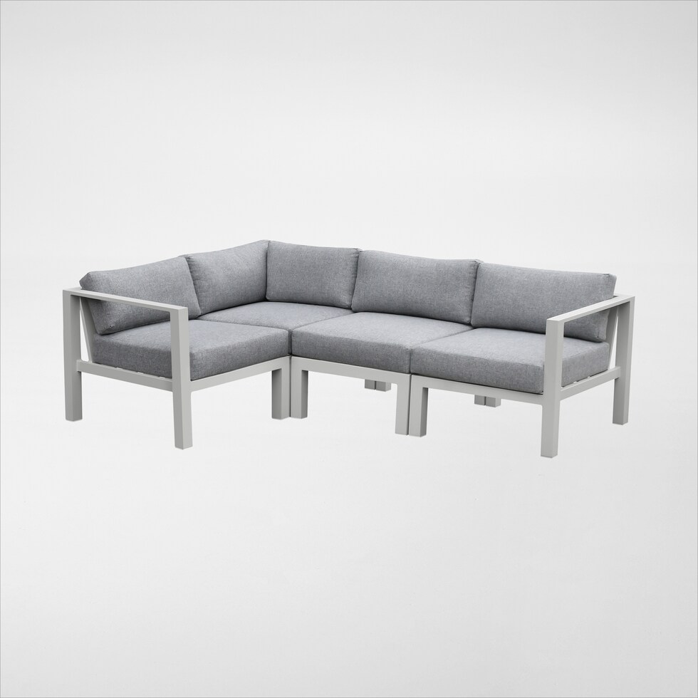 halifax white outdoor sectional   