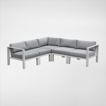 halifax white outdoor sectional   