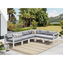 halifax white outdoor sectional   