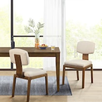 halleck tan dining chair   