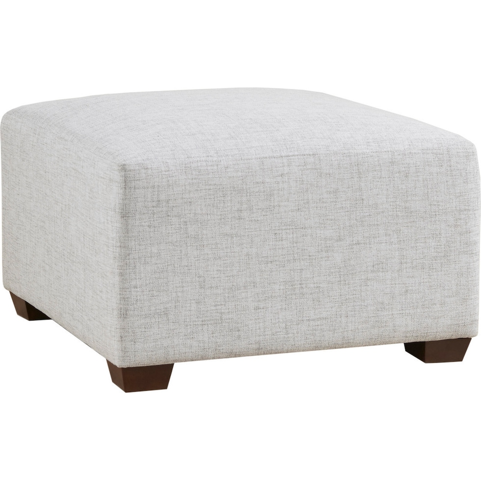 halstead silver gray ottoman   