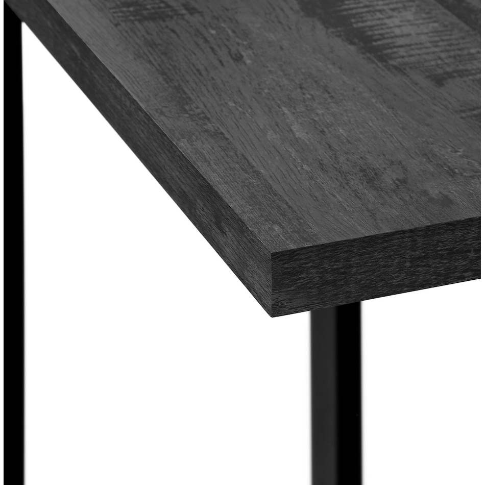 halton black end table   
