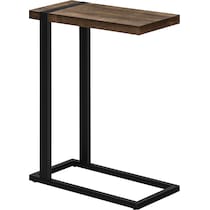 halton brown black end table   