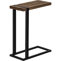 halton brown black end table   