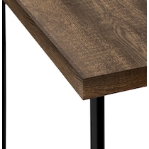 halton brown black end table   