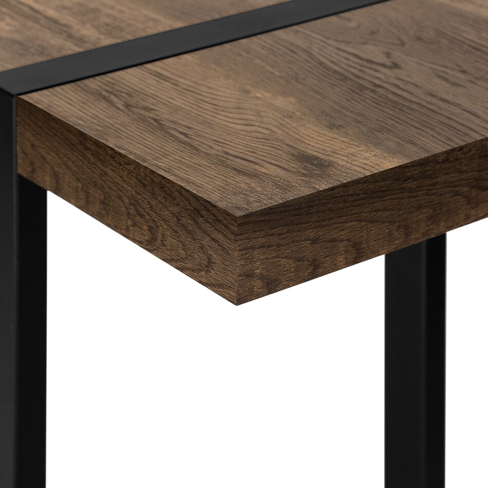 halton brown black sofa table   