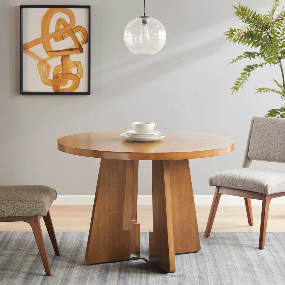 hamilton pecan dining table   