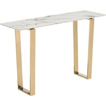 hammy white gold console table   